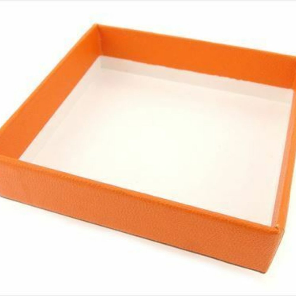 Authentic Hermes key ring Key holder Orange Silver Leather Woman - Picture 8 of 8